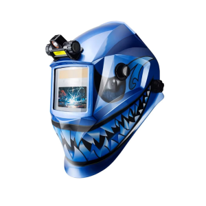 Auto-Darkening LED Headlight Welding Helmet with Stepless Adjustment PP Material Solar Powered for Welding & Grinding Work